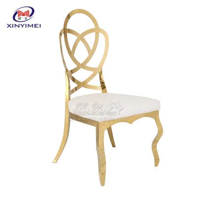 China Modern factory selling luxury flower shape wedding chair with stainless steel for sale