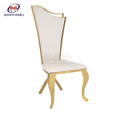 China Modern hot sale cheap price wedding event hotel gold stainless steel banquet chair for sale