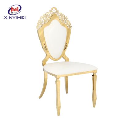 China Dining Chair King Throne Gold Stainless Steel Wedding Wholesale Royal Chair for sale