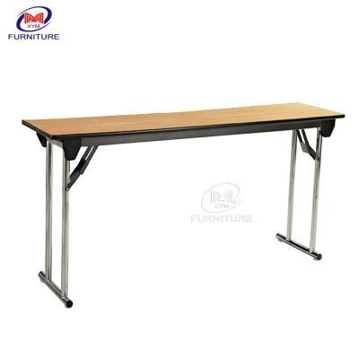 China Durable Stainless Steel Conference Hotel Banquet Meeting Room Party Folding Leg IBM Table for sale