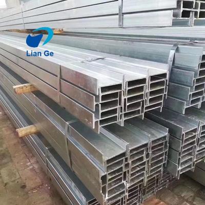 China Wall Construction LianGe Q235 Q345 SS400 Carbon Steel I Beam Hot Dipped Galvanized H Beam for sale