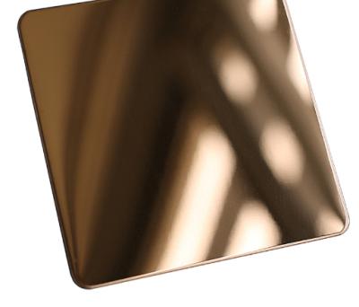 Κίνα Mirror Finish Metal Building Stainless Sheet Steel 304 316 Mirror Polished 316L 8K Gold Colored Stainless Steel Sheets προς πώληση