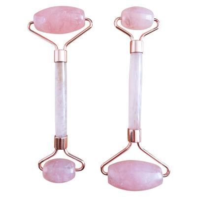 China Rose Crystal Resin Jade Roller Rolling Stone Facial Rollers Anti-Puffiness Beauty Massager Eye Face Dial Bar Lift Ball Bearing for sale