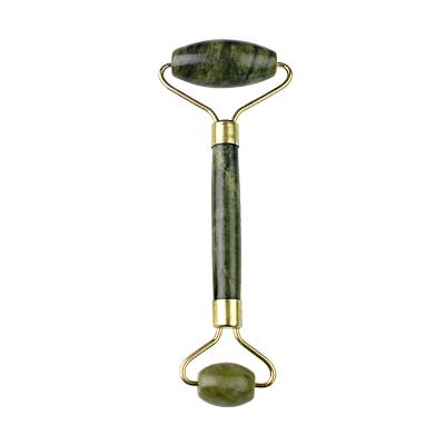 China Massage function massage facial roller slimming face massager tool natural jade jade green xiuyan stone roller for sale