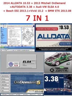 Китай ALLDATA 10,53 + Mitchell OnDemand +AUTODATA 3,38 + Audi-VW ELSA 4,0 + BMW ETK Bosch ESI 2013.1+Vivid 10,2+ продается