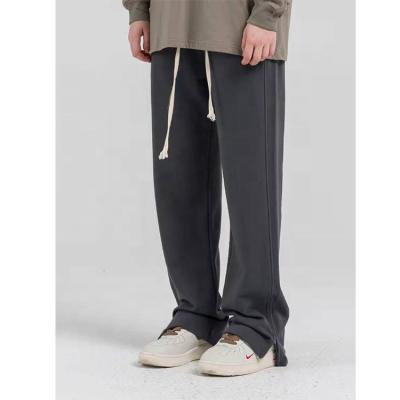 China Anti-wrinkle in autumn and winter men and women are born with fleece and loose leisure sports pants for sale