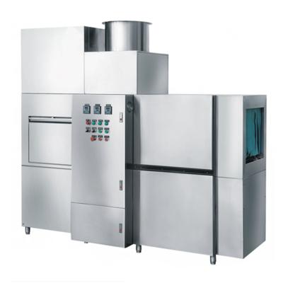 China Food Grade Stainless Steel XYLXH-200E Industrial Electric Steam Heated Basket Conveyor Type Dishwasher And Dryer for sale