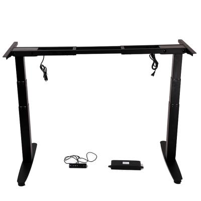 China High Quality Anti-Collision Furniture Commercial Height Adjustable Electric Standing Desk Frame Stand Desk With Motors 3 Double Stages Quiet Sound for sale