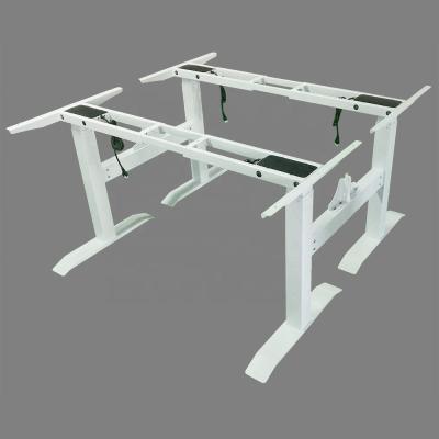 China Ergonomic Desks Two Step QUAD MOTOR SIT-STAND BACK TO BACK ELECTRIC DESK FRAME for sale