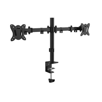 China Economy Steel Construction Monitor Desk Mounts (Fixed Flange Grommet Method Option) Dual Screen Monitor Desk Mounts Desk-C24 for sale