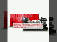 SDEC Power 750kva Diesel Generator Deepsea ComAp DEIF Smartgen Controllers with 24V Charging Generator