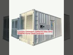 Cummins Generators 250Kw/312.5Kva 50HZ 1500RPM Home Diesel Generator