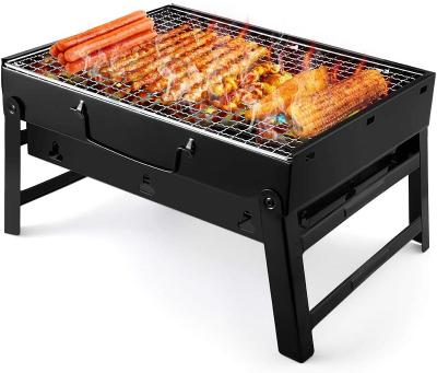 China Dropshipping Black Foldable BBQ Grills Easily Assembled Outdoor Portable Machine for sale