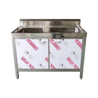 China Without Faucet Cheap Kitchen Sinks 201 304 Stainless Steel Table With Sink Kitchen Double Bow Sink For Restaurant And Hotel Kitchen for sale