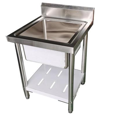 China Restaurant Custom Handmade Welding Stainless Steel Kitchen Sinks Single Bowl Commercial Sink for sale