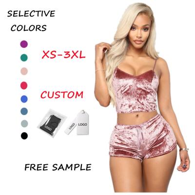 China sfy1088 2021 Satin Women Pajama Set OEM/ODM Short Sleeve Sleep Wear Set Plus Size Women's Sleepwear Customized for sale