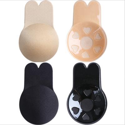 China Cheap And Good Quality Nylon Spandex/Z018 Breast Lift Push Up Bras For Women Bra Fabric Strapless Self Adhesive Rabbit Ear Bra for sale