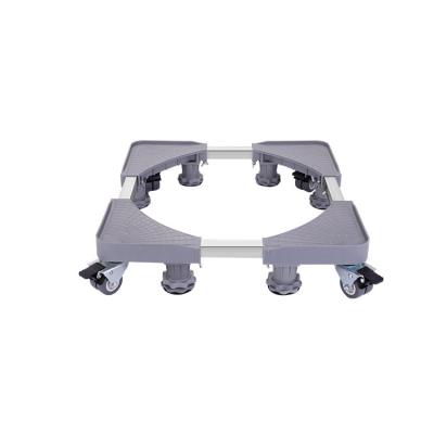 China Foot Home ABS Plastic Parts Thickening Movable Rise Washing Machine Rack Trolley Bracket for sale