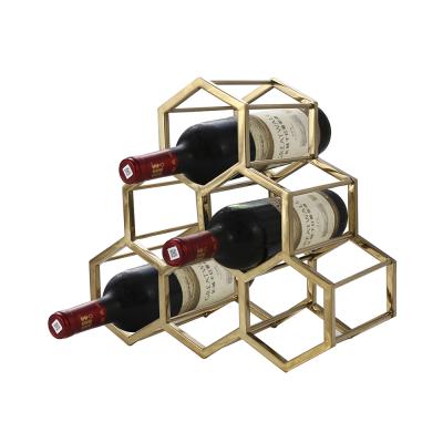 China 2020 Fashion Sustainable Design Interior Stainless Steel Wine Rack For Home Decoration for sale