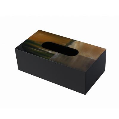 China Wholesale Disposable 2021 New Design Empty Container Tissue Box In Running Black for sale