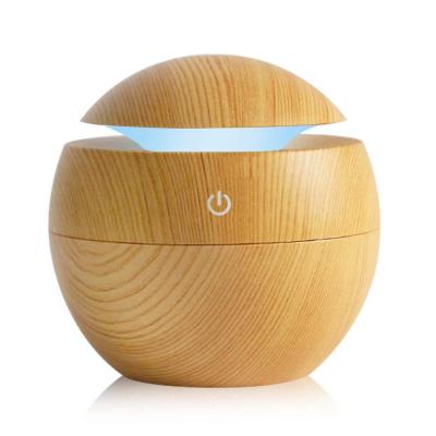 China Hotel Mini Round Desk Portable USB Air Humidifier 130ml Touch Control 7 Colors Water Dispenser Humidifier Diffuser for sale