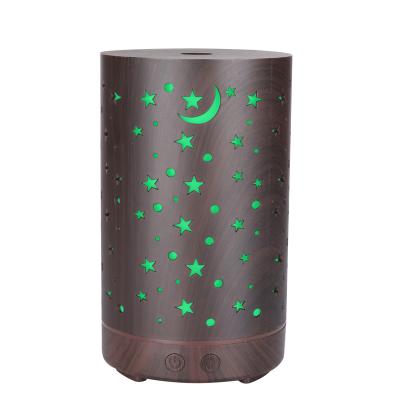 China Hotel 200ml Ultrasonic Moon Star Lavender Essential Oil Diffuser Room Air Humidifier with 7 Colors Light for Sleep for sale