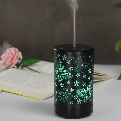 China Ultrasonic Diffuser 100ml, New Desktop Mini Butterfly Humidifier For Summer AC Hotel Ironwork Aroma Decorative Room for sale