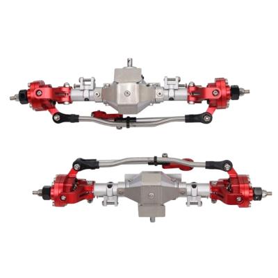 China Aluminum RC Hobby NTFHobby Rc Car Parts & Accessories CNC Anodized Full Front Rear Portal Axle For 1/10 SCX10 Axial II 90046 90047 for sale