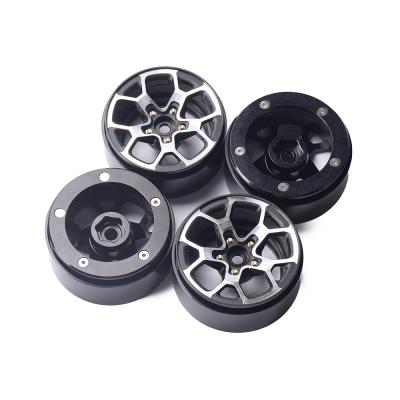 China 4pcs 1/10 RC Hobby Rock Crawler SCX10 Appearance 90046 TRX4 TRX6 D110 D90 Aluminum Alloy 2.0inch Beadlock Wheel Rims for sale