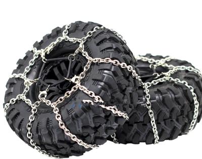 China RC Hobby 4PCS Non-Skid Metal Snow Chains Tire Chains for TRX-4 1/10 RC Crawler for sale