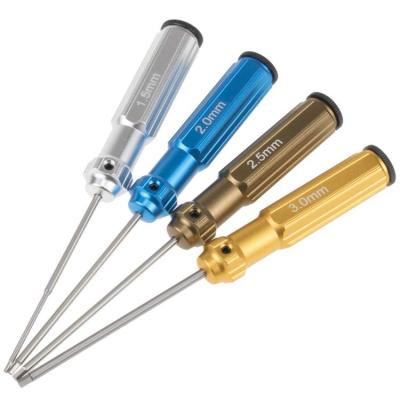 China RC Hobby RC Hex Wrench 4 PCS Lightweight Hex Screwdriver Tools Kit Set For Universal RC Car (1.5/2/2.5/3.0)mm for sale