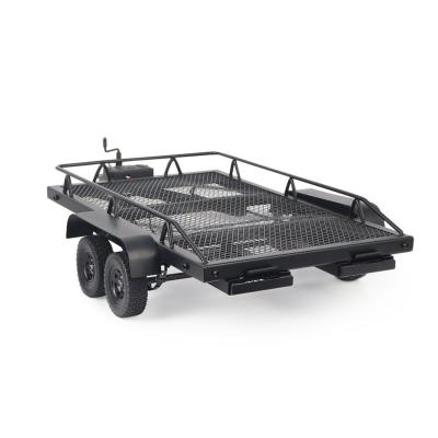 China Heavy Duty RC Hobby 1/10 RC Car Trailer Cargo Carrier Metal Kit for TRX4 km2 D90 SCX10 RC Crawler DIY Car for sale