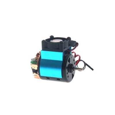 China RC Hobby 1/10 RC Crawler Fan with Alloy Radiator Enclosure for 36mm O.D. Motor 540 550 3650 3660 for TRX4 SCX10 TRX6 (Blue) for sale