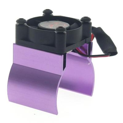 China RC Hobby 1/10 RC Crawler Fan with Alloy Radiator Enclosure for 36mm O.D. Motor 540 550 3650 3660 for TRX4 SCX10 TRX6 (Purple) for sale