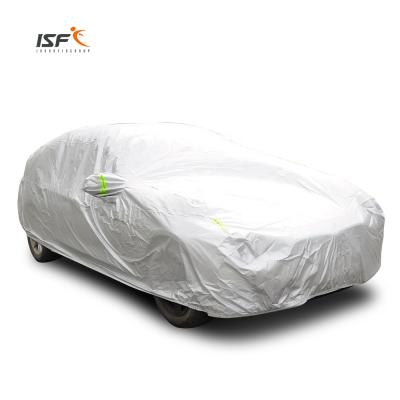 China Foldable Car Cover Water Resistant UV Protection Car Cover With Reflective Stripe for sale