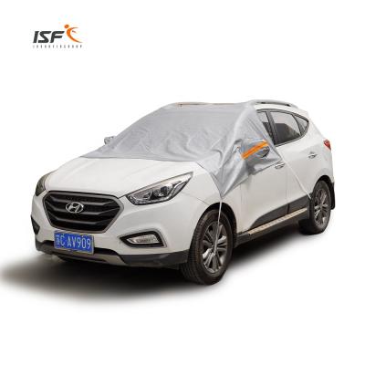 China UV Resistant UV Proof Windshield Car Covers Portable PEVA Half Car Cover for sale