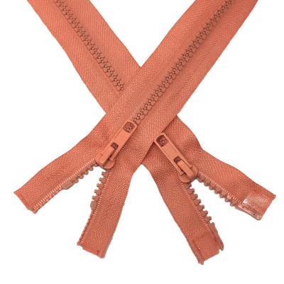 China High Strength Eco - Friendly Zipper Making Fancy #5 Opening Zipper Colorful Plastic Resin Zipper Clothes for sale