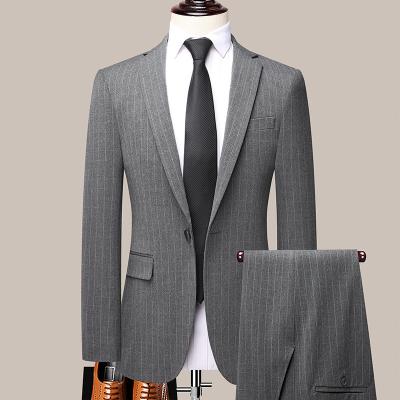 China Plus Size Men's Formal Mens Suit Solid Color 2 Piece Slim Fit Business Suit Sets Wedding Fashion for sale