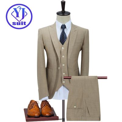 China Factory direct sales men's plus size three-piece suit business casual set formal groom Wedding Groomsmen Suits for sale