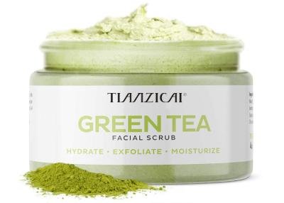 China 350ml Green Tea Natural Organic Exfoliating Facial Scrub Face Nourishing for sale