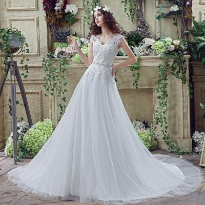 China Breathable Simple Cheap Wedding Dresses Wedding Dresses 2019 Bridal One Line Africa Wedding Dresses Plus Size Wedding Dresses L30267 for sale