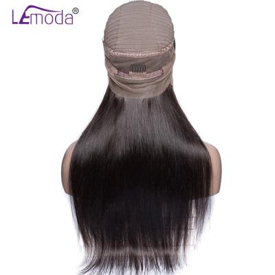 China Brazilian Virgin Hair 180% Density Full 360 Full Lace Wig HD Lace Frontal Wigs Transparent Thick Soft Smooth Front Wig Straight Human Hair for sale