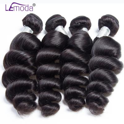 China Loose Wave 100% Human Hair Brazilian Hair Weave Bundles Lemoda Deep Loose 3-4 Bundles Deal Loose Wave Hair Bundles For Woman for sale