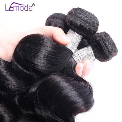 China Unprocessed Barely Shedding Thick Soft Soft Brazilian Remy Hair Human Hair Bundles Deep Loose Hair Weave Bundles Extensions 10-30 Inch Wholesale Price for sale