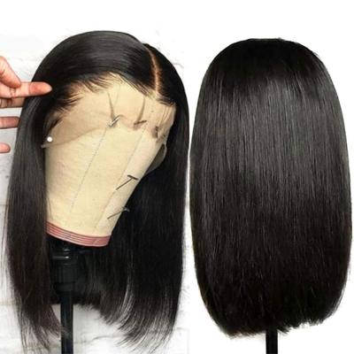 China Factory Price PrePlucked Glueless 150 Virgin Human Hair Wig Brazilian Lace Front Human Hair Wigs 180 Density 180 Straight Wig Short Straight Bob Wigs 13x4 for sale