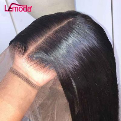 China High Quality Silky Straight Wave Pre Plucked Straight Transparent Lace Front Human Hair Wigs HD Lace Front Wig 13x4 13x6 Inch Hair Cuticle Aligned 40 for sale