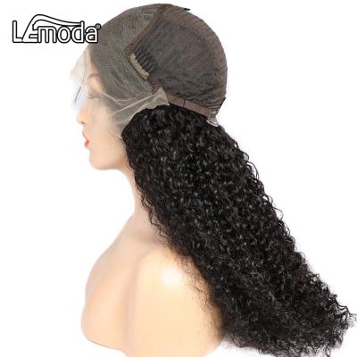 China Free Shipping Virgin Brazilian Deep Wave Deep Wave Lace Front Wig 13x6 HD Women's 40 Inch Transparent Curly Lace Front Human Hair Wigs For for sale