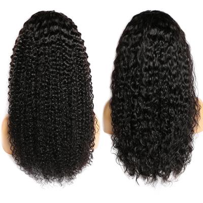 China Unprocessed Virgin 13X6 HD Brazilian Water Wave Lace Front Human Hair Wigs Transparent Unprocessed Swiss Water Wave Wigs Pre Plucked With Baby Hair for sale