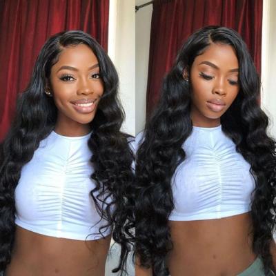 China Barely Shedding Soft Thick Straight HD Body Wave Virgin Hair Lace Wig For Black Women Brazilian Hair Lace Front Wig Suppliers Pre Plucked Hair for sale