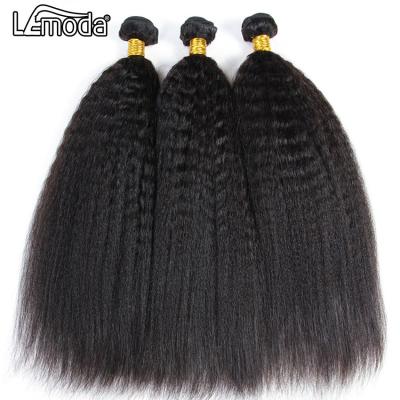 China 40 Inch Longest Brazilian Barely Shedding Thick Smooth Soft Yaki Bundles Remy Natural Hair Weave Extension 1 3 Bundles Curly Straight Lemoda Hair 4 Bundles for sale